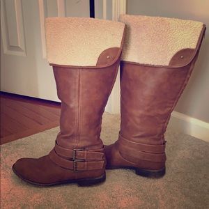 Brown Wide calf boots size 11